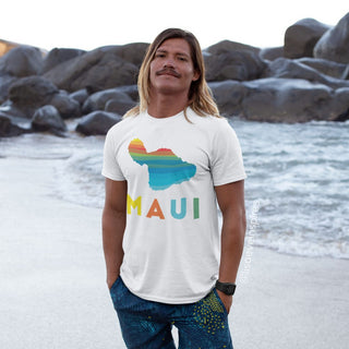 Mahaloste® MAUI Rainbow Unisex T-Shirt - Apparel - - The Happy Channel Hub