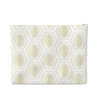 RUBY8WEAVER® Sweet Life White Leather Clutch - Leather Clutch Bag - Back