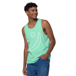 Man wearing The Happy Channel® Smile Men’s Tank in Mint