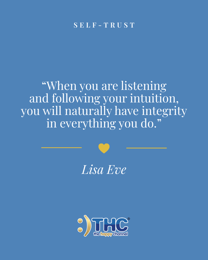 self trust following your intuition, quote by Lisa Eve