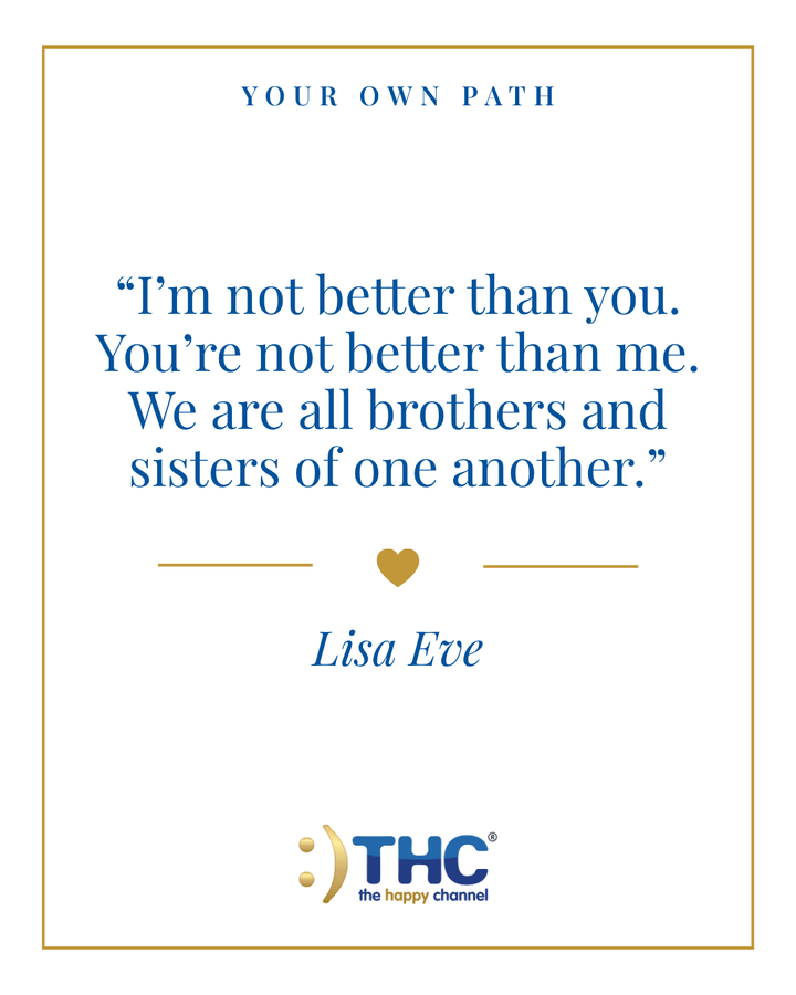 your own path not better than you, quote by Lisa Eve