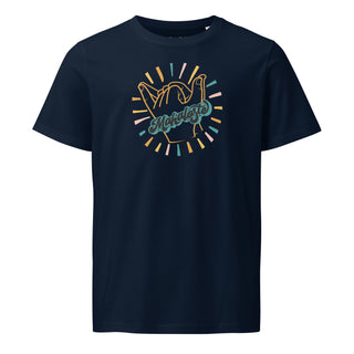 Mahaloste® Unisex Organic T-Shirt in French Navy, front view