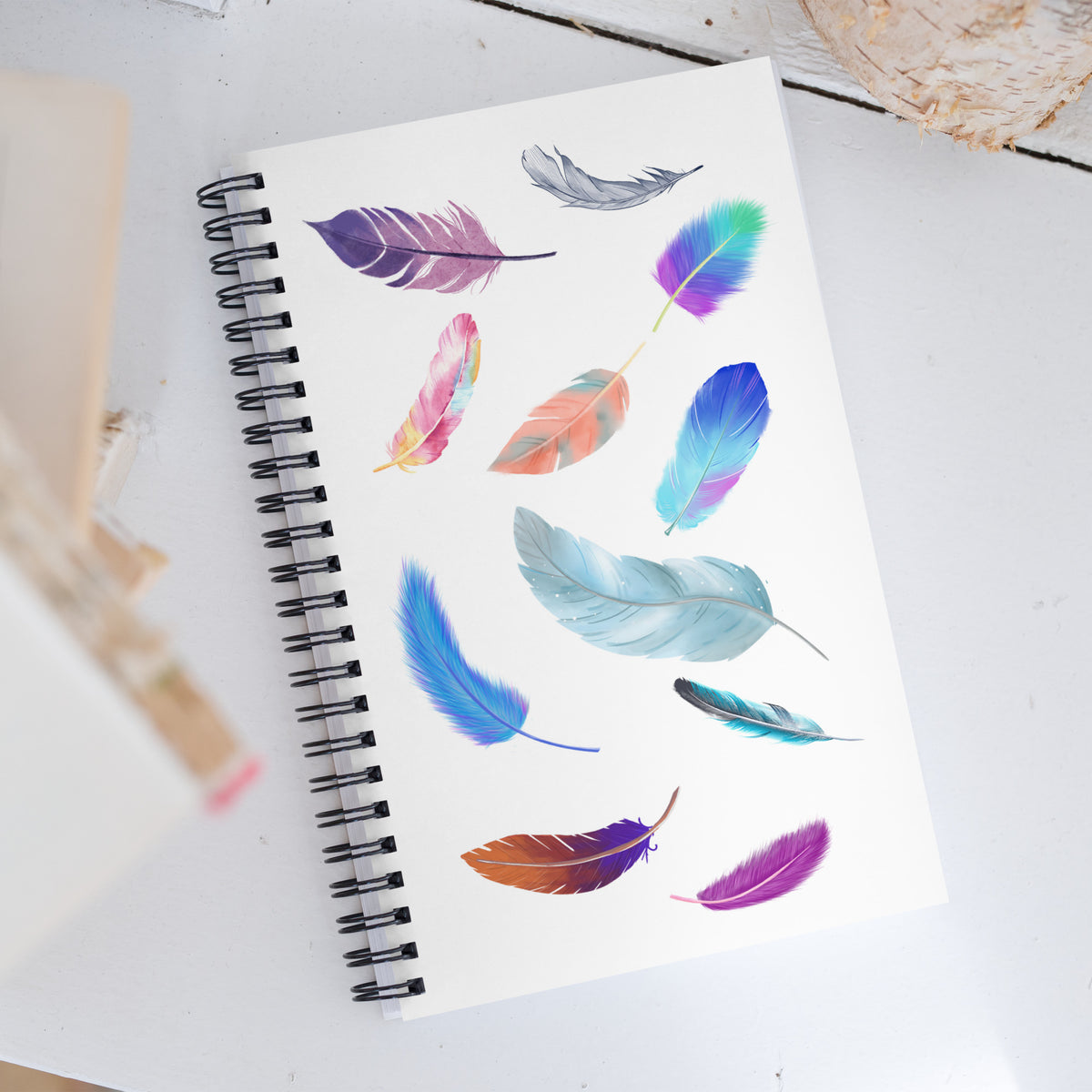 The Happy Channel® Light as a Feather Spiral Notebook